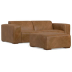 Ensemble canapé modulable 2 places et pouf WYNDENHALL Biggs