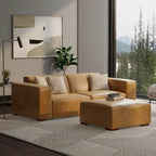 Ensemble canapé modulable 2 places et pouf WYNDENHALL Biggs