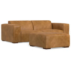 Ensemble canapé modulable 2 places et pouf WYNDENHALL Biggs