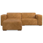 Ensemble canapé modulable 2 places et pouf WYNDENHALL Biggs