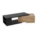 Table basse extensible avec 2 tiroirs de rangement