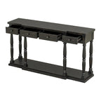 Console rétro avec 4 tiroirs de rangement en façade et 1 étagère