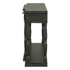 Console rétro avec 4 tiroirs de rangement en façade et 1 étagère