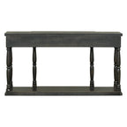 Console rétro avec 4 tiroirs de rangement en façade et 1 étagère