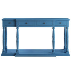 Console rétro avec 4 tiroirs de rangement en façade et 1 étagère
