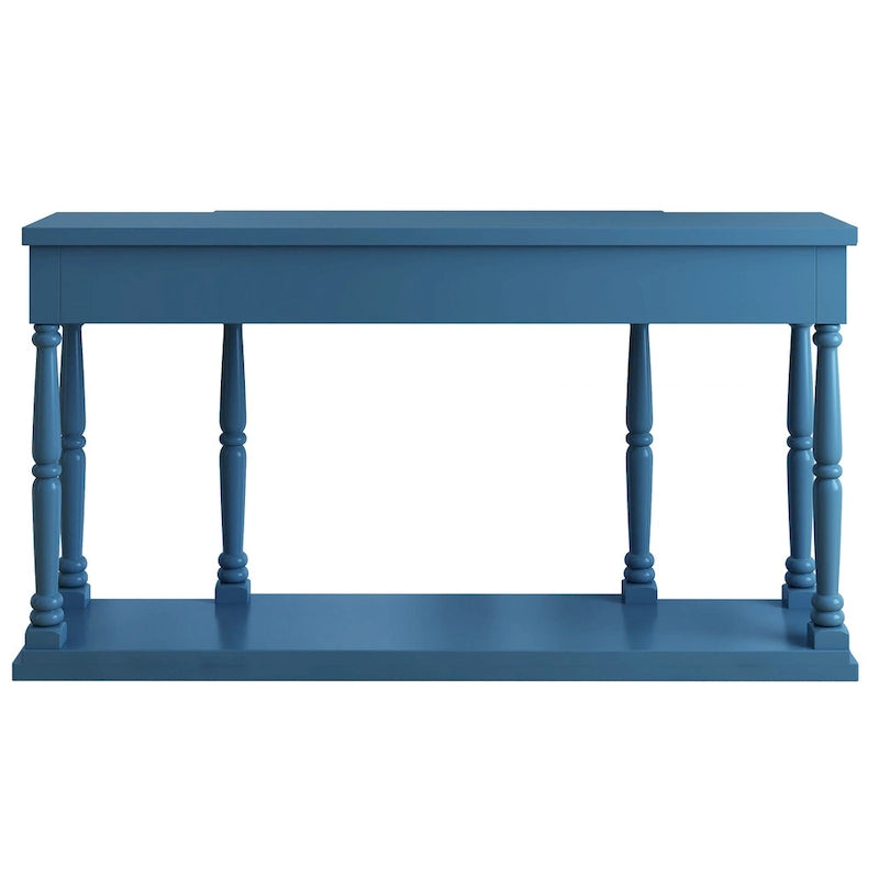 Console rétro avec 4 tiroirs de rangement en façade et 1 étagère