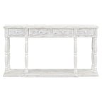 Console rétro avec 4 tiroirs de rangement en façade et 1 étagère