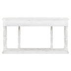 Console rétro avec 4 tiroirs de rangement en façade et 1 étagère