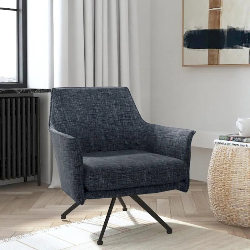 Fauteuil pivotant rembourré Aura par East at Main - 29,5 x 28,5 x 31