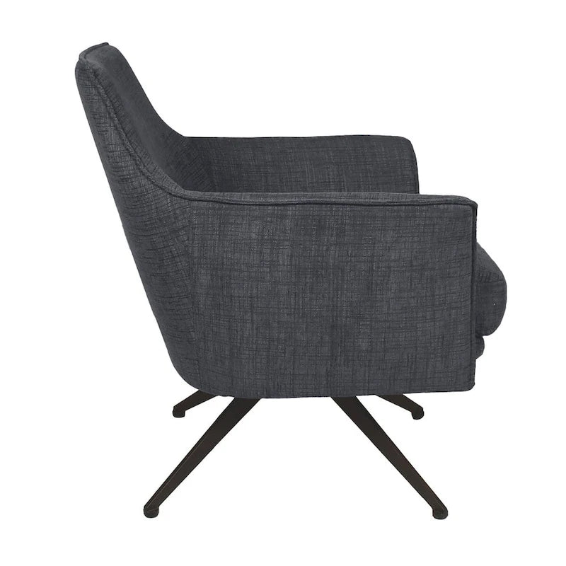 Fauteuil pivotant rembourré Aura par East at Main - 29,5 x 28,5 x 31