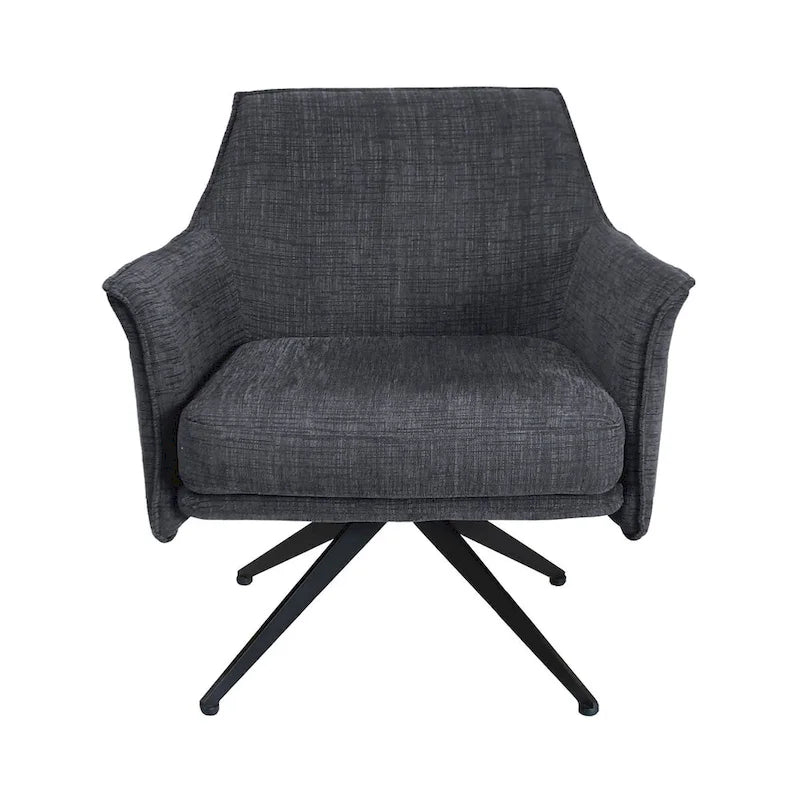 Fauteuil pivotant rembourré Aura par East at Main - 29,5 x 28,5 x 31