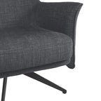 Fauteuil pivotant rembourré Aura par East at Main - 29,5 x 28,5 x 31