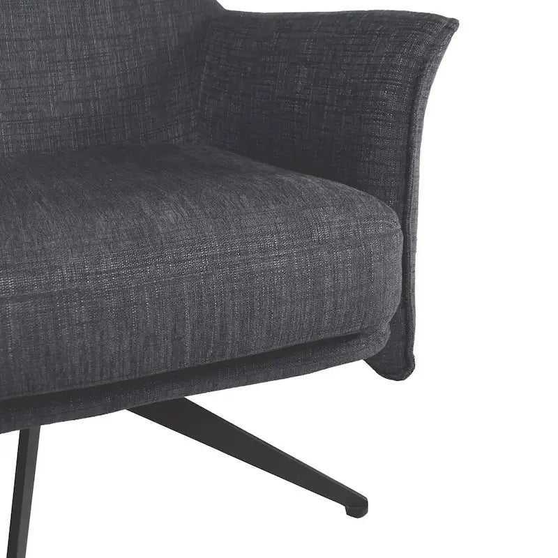Fauteuil pivotant rembourré Aura par East at Main - 29,5 x 28,5 x 31