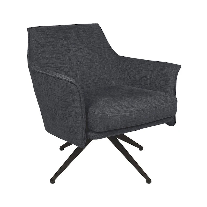 Fauteuil pivotant rembourré Aura par East at Main - 29,5 x 28,5 x 31