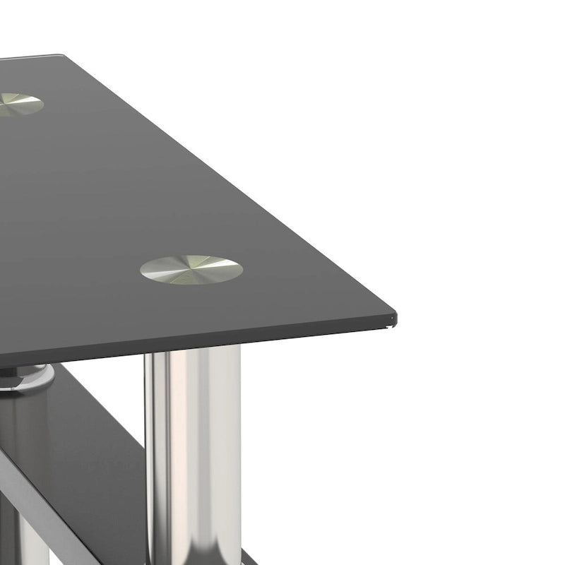 Ensemble de 2, table basse/table d'appoint moderne en verre trempé