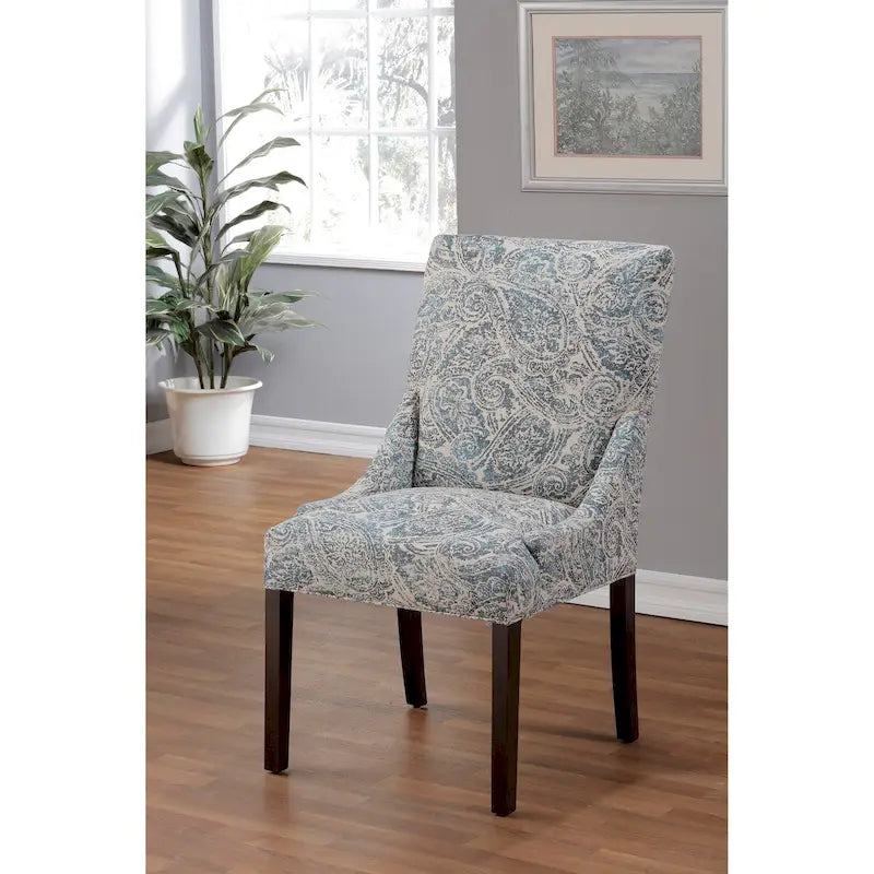 Chaise de salle à manger Marie à accoudoirs inclinés, style transitionnel