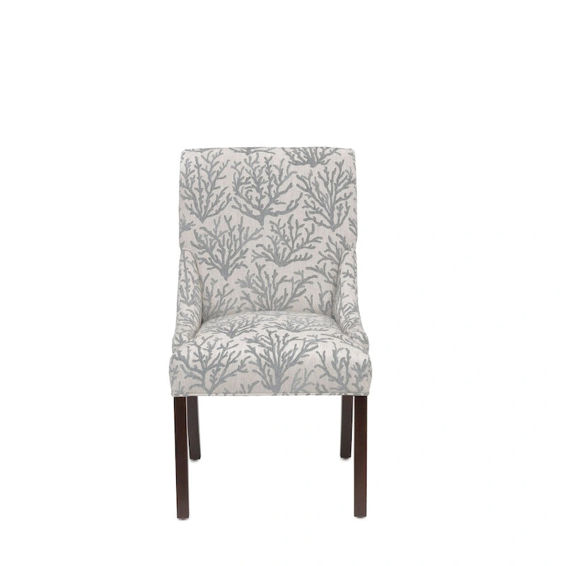 Chaise de salle à manger Marie à accoudoirs inclinés, style transitionnel