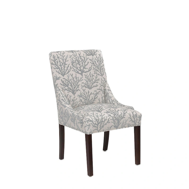 Chaise de salle à manger Marie à accoudoirs inclinés, style transitionnel