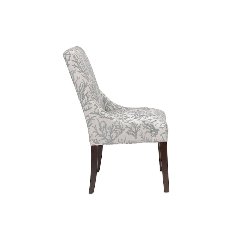 Chaise de salle à manger Marie à accoudoirs inclinés, style transitionnel