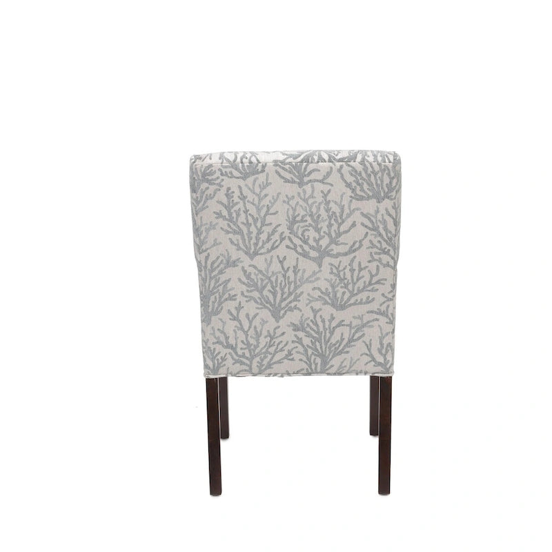 Chaise de salle à manger Marie à accoudoirs inclinés, style transitionnel