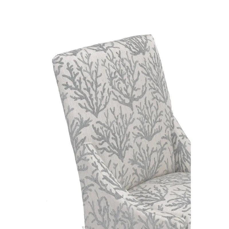 Chaise de salle à manger Marie à accoudoirs inclinés, style transitionnel