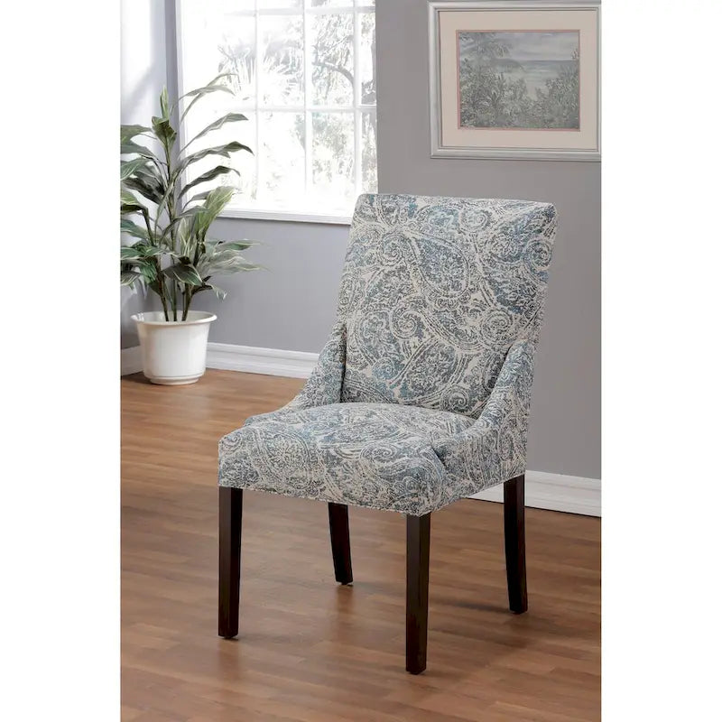 Chaise de salle à manger Marie à accoudoirs inclinés, style transitionnel
