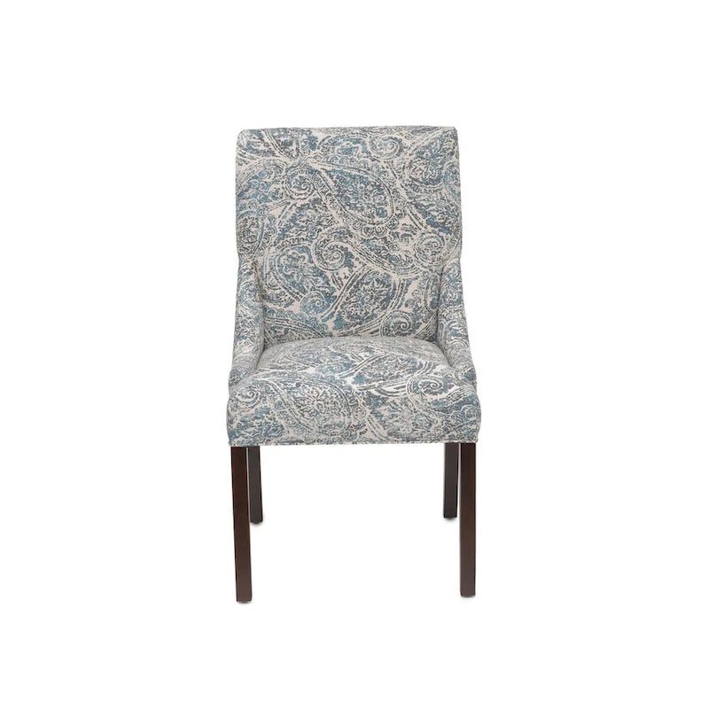 Chaise de salle à manger Marie à accoudoirs inclinés, style transitionnel