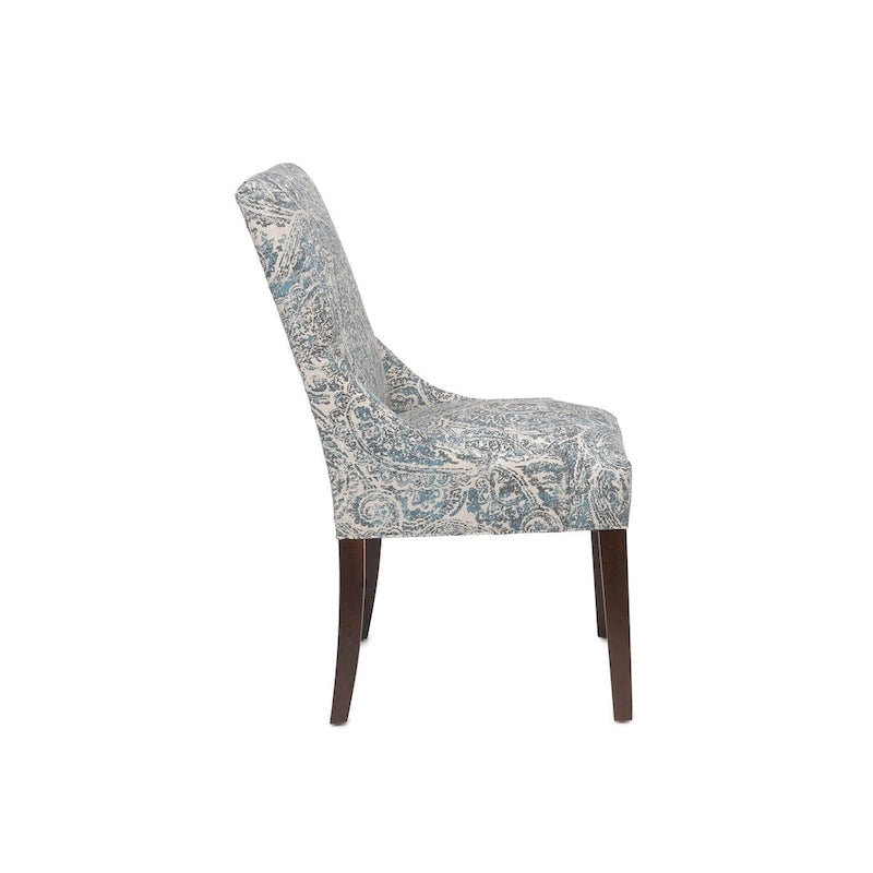 Chaise de salle à manger Marie à accoudoirs inclinés, style transitionnel