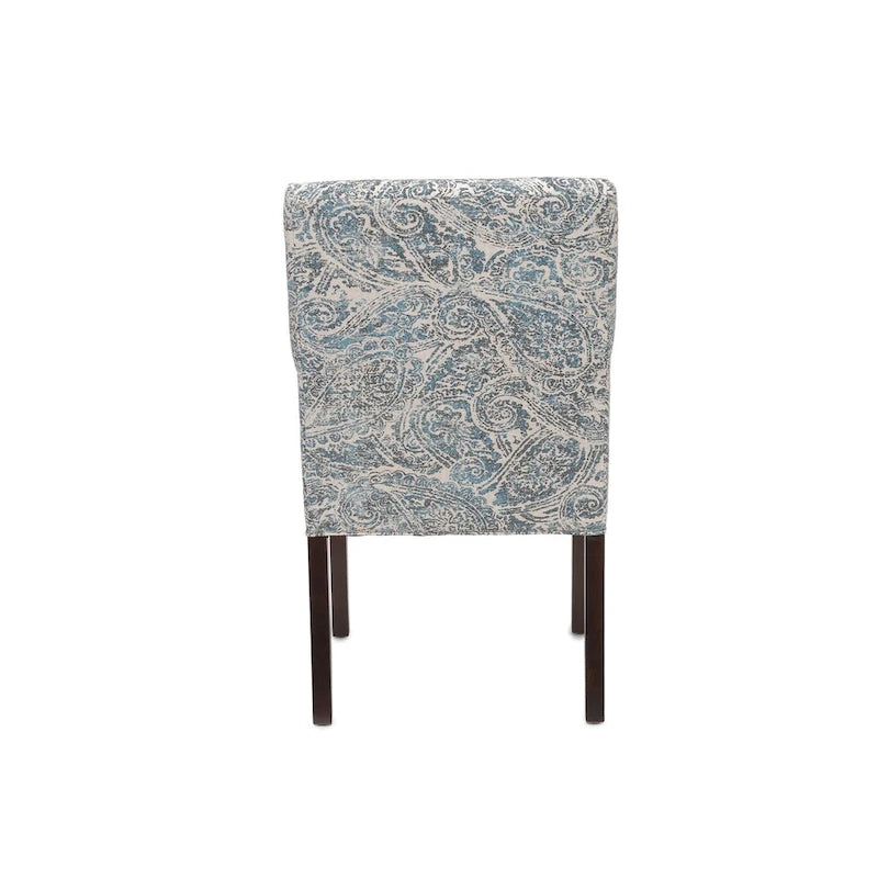 Chaise de salle à manger Marie à accoudoirs inclinés, style transitionnel