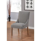 Chaise de salle à manger Marie à accoudoirs inclinés, style transitionnel