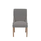 Chaise de salle à manger Marie à accoudoirs inclinés, style transitionnel