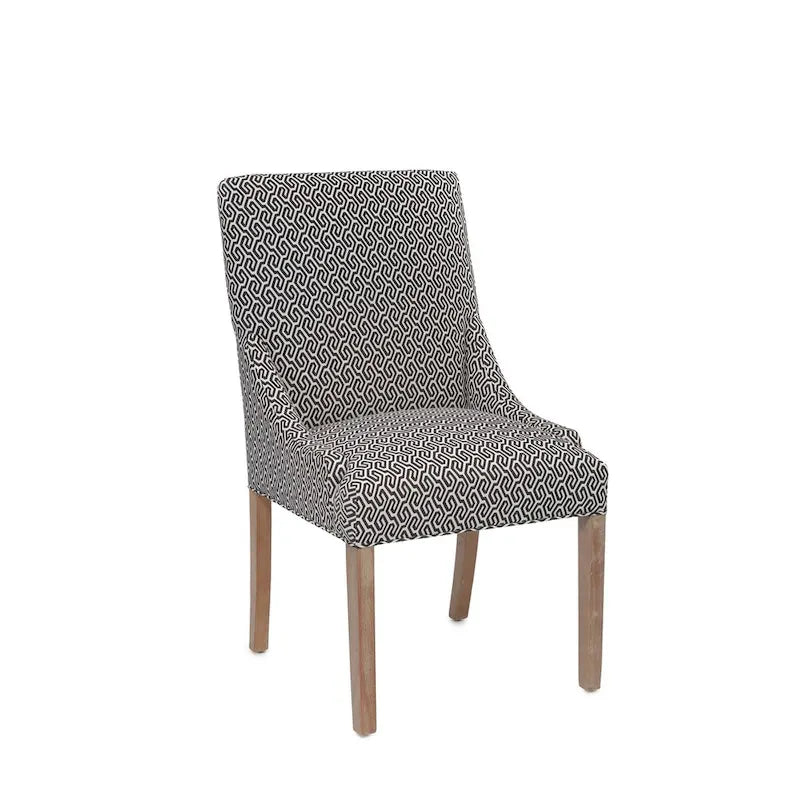 Chaise de salle à manger Marie à accoudoirs inclinés, style transitionnel