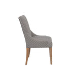 Chaise de salle à manger Marie à accoudoirs inclinés, style transitionnel