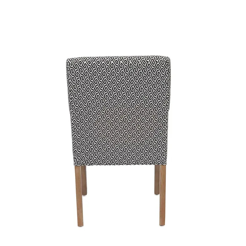 Chaise de salle à manger Marie à accoudoirs inclinés, style transitionnel