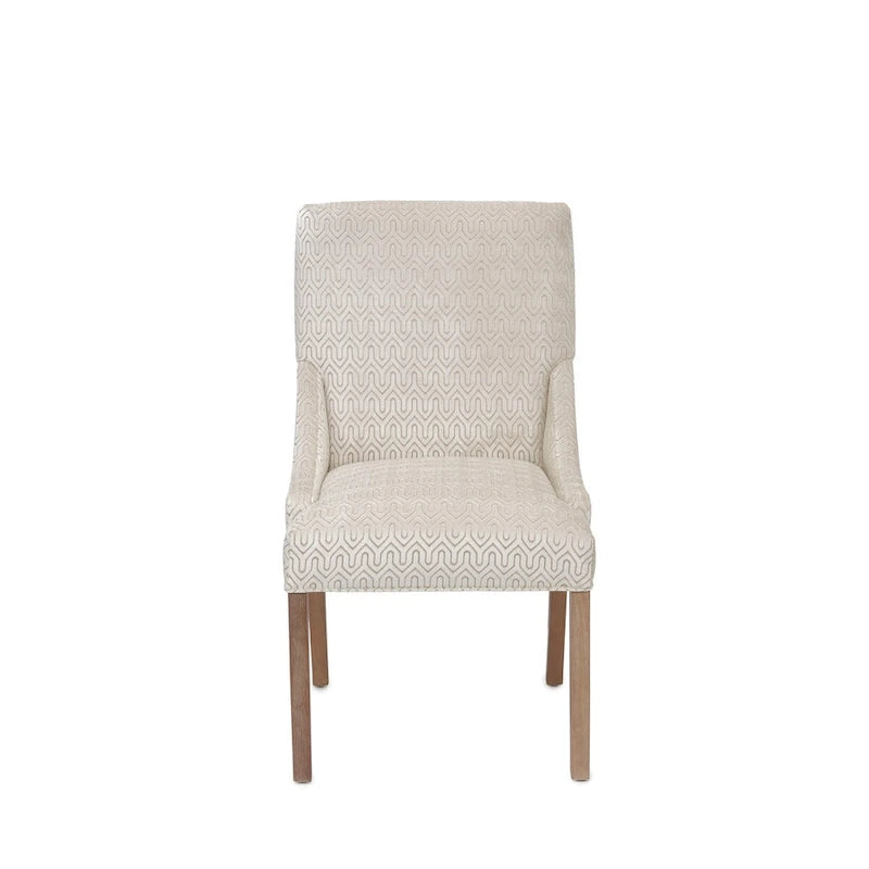 Chaise de salle à manger Marie à accoudoirs inclinés, style transitionnel