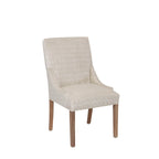 Chaise de salle à manger Marie à accoudoirs inclinés, style transitionnel