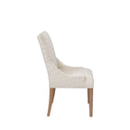 Chaise de salle à manger Marie à accoudoirs inclinés, style transitionnel