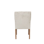 Chaise de salle à manger Marie à accoudoirs inclinés, style transitionnel