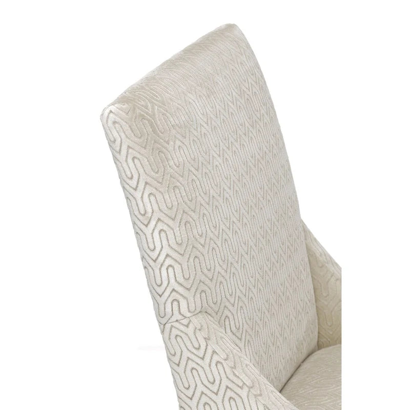 Chaise de salle à manger Marie à accoudoirs inclinés, style transitionnel