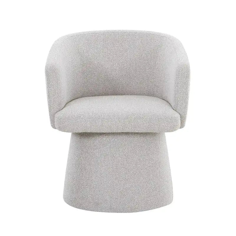 Chaise de salle à manger d'appoint de 61 cm (24 pouces), assise rembourrée et dossier Windsor, lin gris