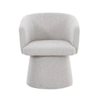 Chaise de salle à manger d'appoint de 61 cm (24 pouces), assise rembourrée et dossier Windsor, lin gris