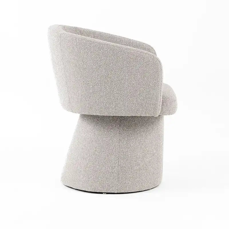 Chaise de salle à manger d'appoint de 61 cm (24 pouces), assise rembourrée et dossier Windsor, lin gris