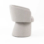 Chaise de salle à manger d'appoint de 61 cm (24 pouces), assise rembourrée et dossier Windsor, lin gris