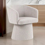 Chaise de salle à manger d'appoint de 61 cm (24 pouces), assise rembourrée et dossier Windsor, lin gris