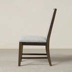 Chaises de salle à manger rembourrées en bois massif Aberll de Roundhill Furniture, lot de 2, grises