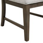 Chaises de salle à manger rembourrées en bois massif Aberll de Roundhill Furniture, lot de 2, grises