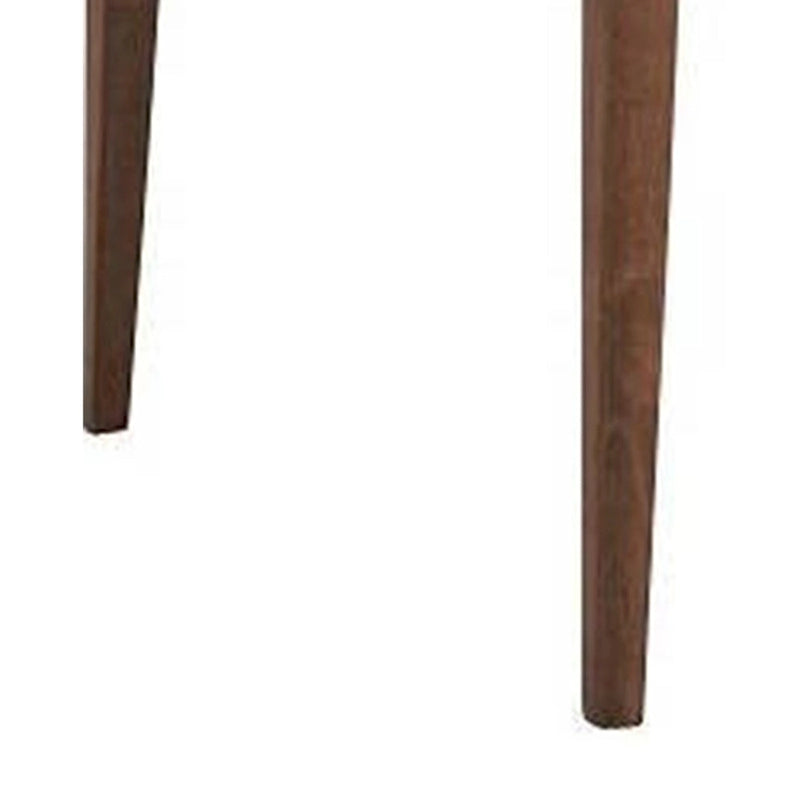 Table de salle à manger Evis de 160 cm, plateau en imitation pierre à grain de marbre, bois brun noyer