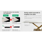 Table de salle à manger rectangulaire extensible moderne en pierre frittée (94,48 €) pour 8 personnes