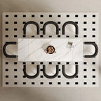 Table de salle à manger rectangulaire extensible moderne en pierre frittée (94,48 €) pour 8 personnes