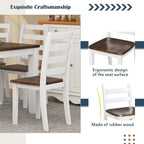 Table de salle à manger rectangulaire de style campagnard de 60 pouces avec 4 chaises rembourrées et un banc